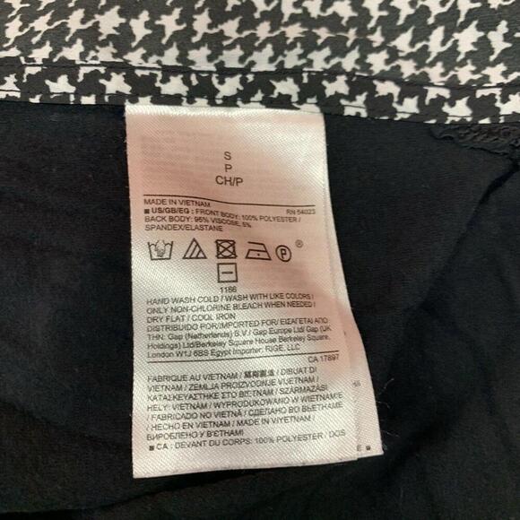 Banana Republic Womens Top Size XS Houndstooth Sleeveless Black Blouse  READ​ - Picture 4 of 7